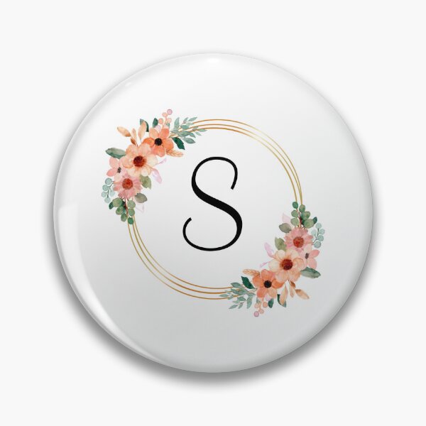 Item preview, Monogram Letter S | Coral Floral Design designed and sold by JustSeasons.