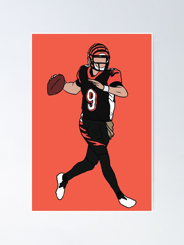 Joe Burrow 9 Cincinnati Bengals player football poster shirt