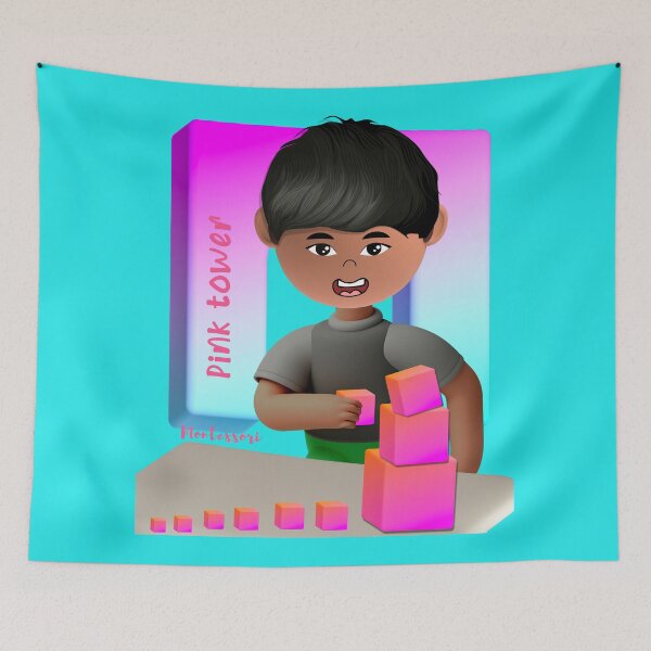 Item preview, Montessori Kids Pink Tower designed and sold by TeyMank.