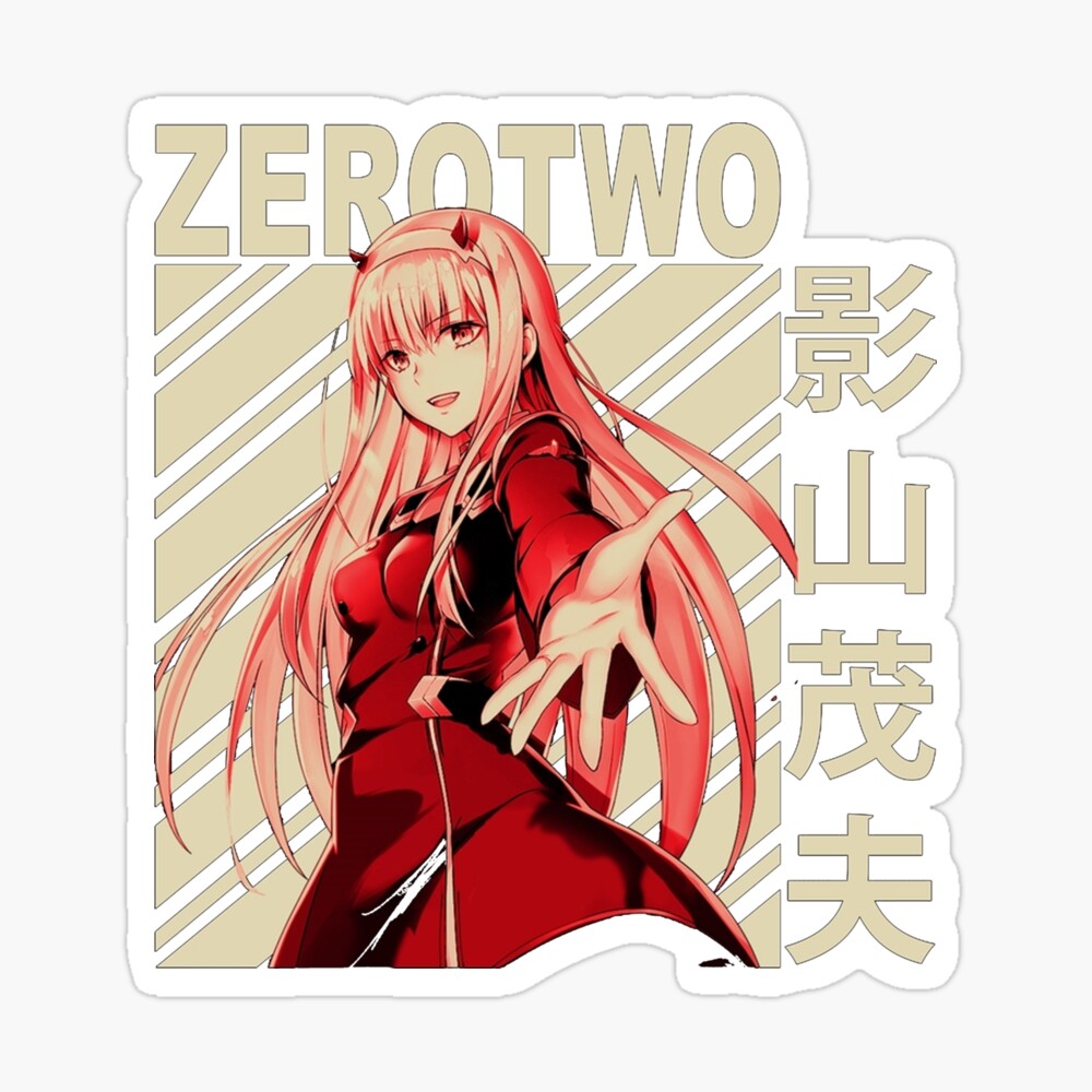 Zero Two pixel art Magnet by uwntu