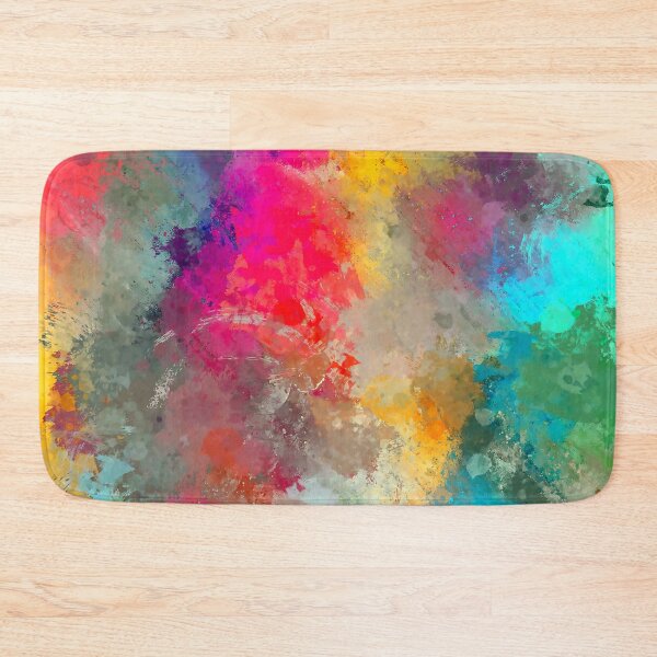Item preview, Colorful Paint Splattered on Concrete designed and sold by KellysComColors.