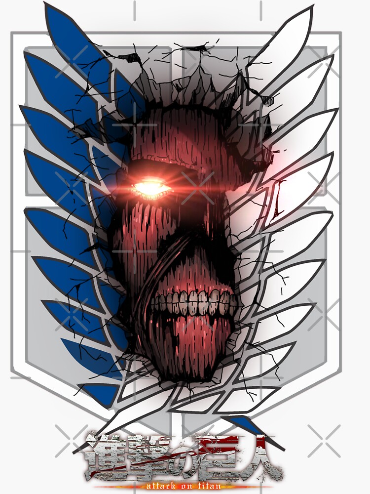 "TITAN IN THE WALL " Sticker for Sale by swagoi Redbubble