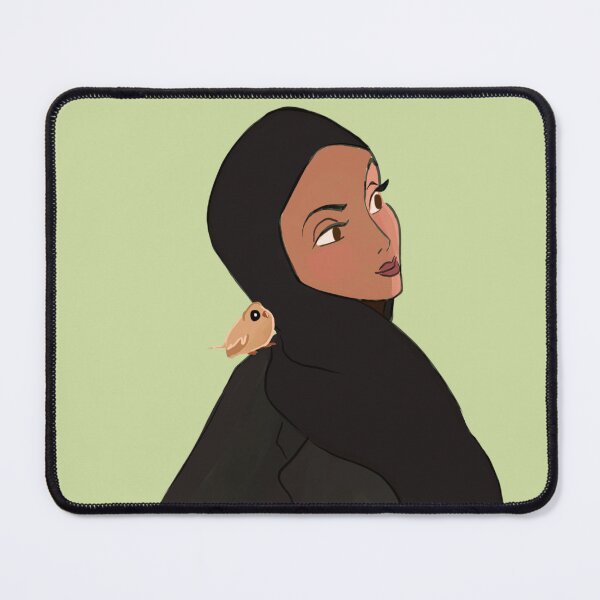Item preview, Hijab girl with yellow bird designed and sold by Ibaa Al Rawahi.
