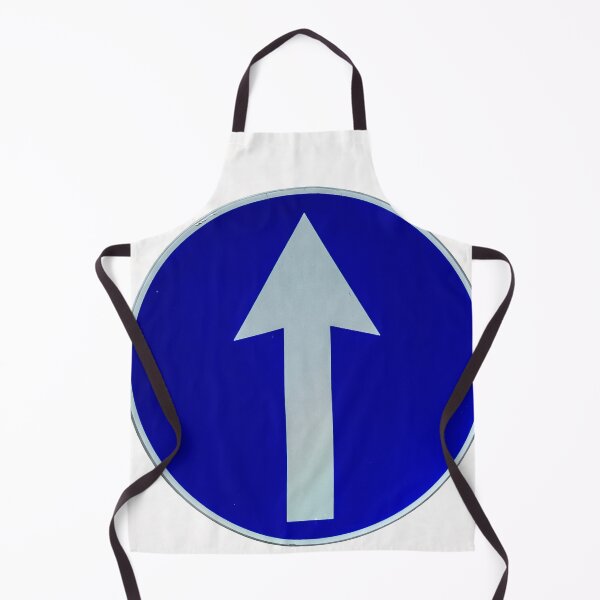 Item preview, Rounded traffic sign in blue and white, ahead only designed and sold by lena-maximova.