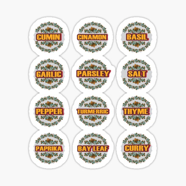 Item preview, KITCHEN PANTRY LABELS HERBS AND SPICES PACK  designed and sold by HomeCoquette.