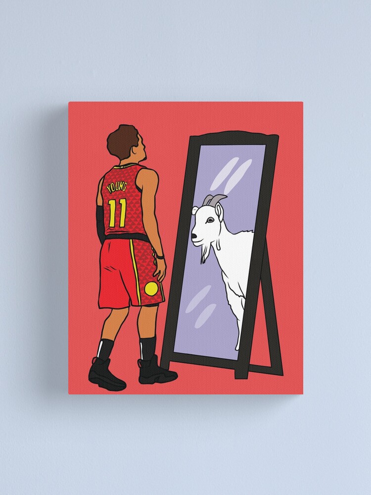 Alternate view of Trae Young Mirror GOAT Canvas Print