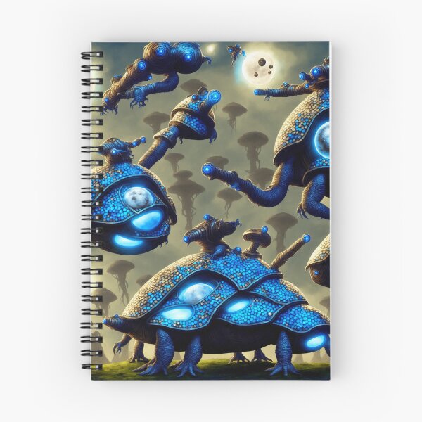 Item preview, Stompy blue alien battlesnails with moons in their armor II designed and sold by BrachiaST.
