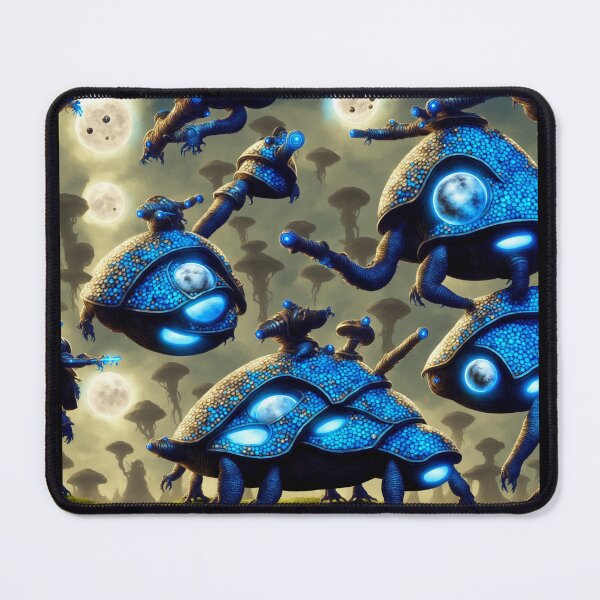 Item preview, Stompy blue alien battlesnails with moons in their armor II designed and sold by BrachiaST.