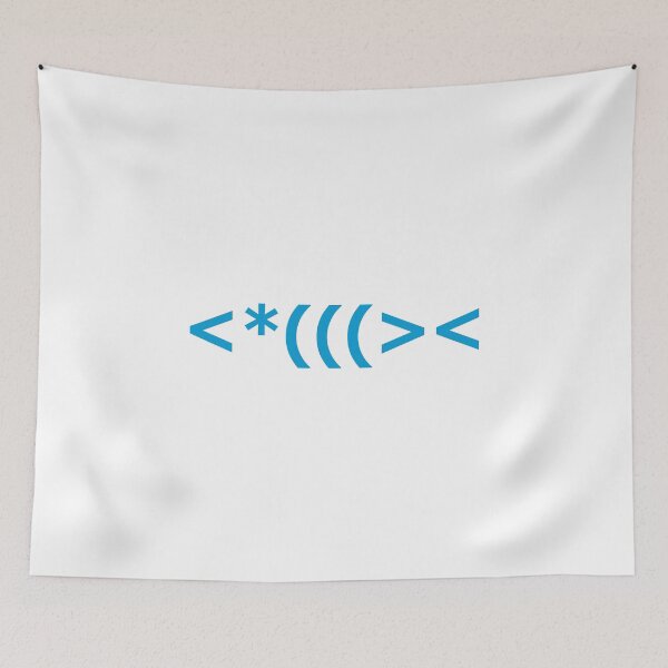 Item preview, Coastal Minimalist Style One Bright Dark Turquoise Fish Style A with Head on Left designed and sold by Beachy.
