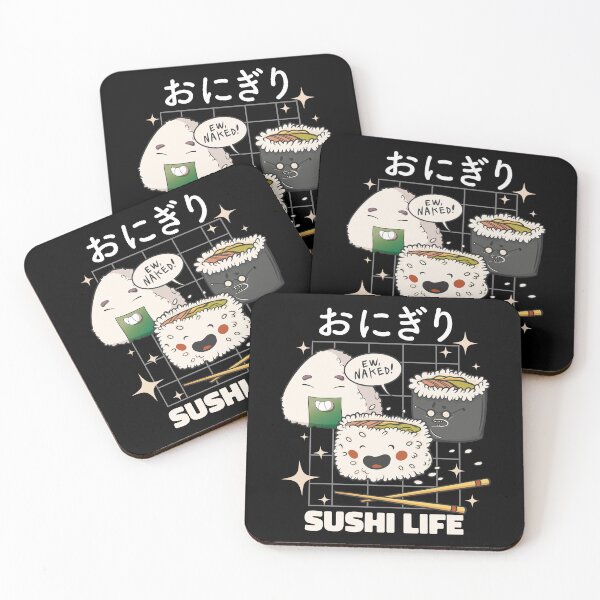 Item preview, Funny Kawaii Onigiri Sushi Japanese Rice Ball Aesthetic designed and sold by MrEddie10.