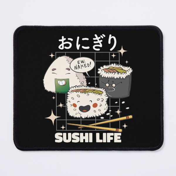 Item preview, Funny Kawaii Onigiri Sushi Japanese Rice Ball Aesthetic designed and sold by MrEddie10.
