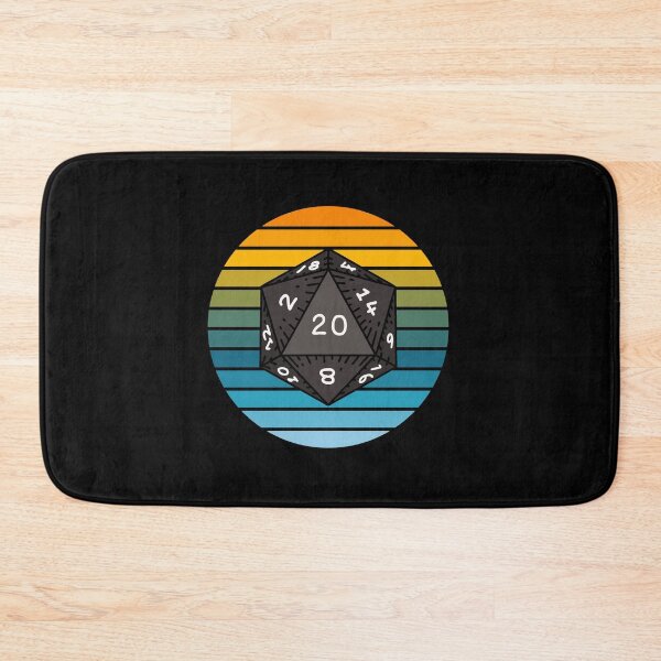 Item preview, Vintage Black D20 Dice Retro Sunset Board game Lover Essential Costume designed and sold by 27th-Tee.
