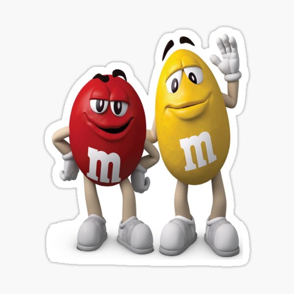 RED M&M DECAL / STICKER 35