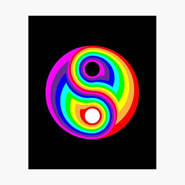 Item preview,  ying yang regenboog designed and sold by martien53.