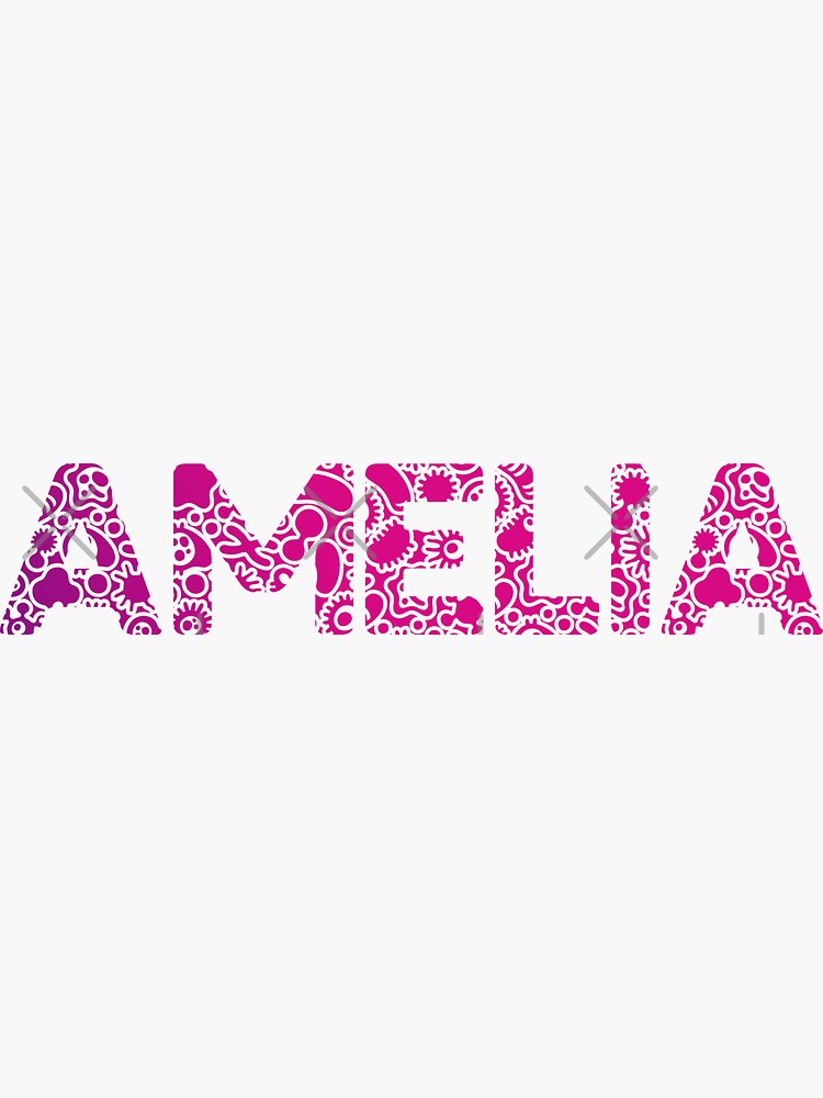 "AMELIA NAME" Sticker for Sale by YourStyleB Redbubble