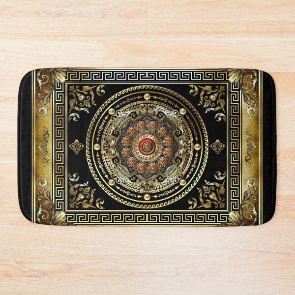 Item preview, Vintage Style Rustic Red Baroque Ornate Greek Key designed and sold by Yiorgos Designs.