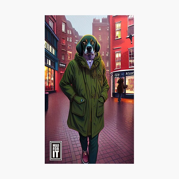 Item preview, Mad for it spaniel in a parka in the city designed and sold by Seanyah.