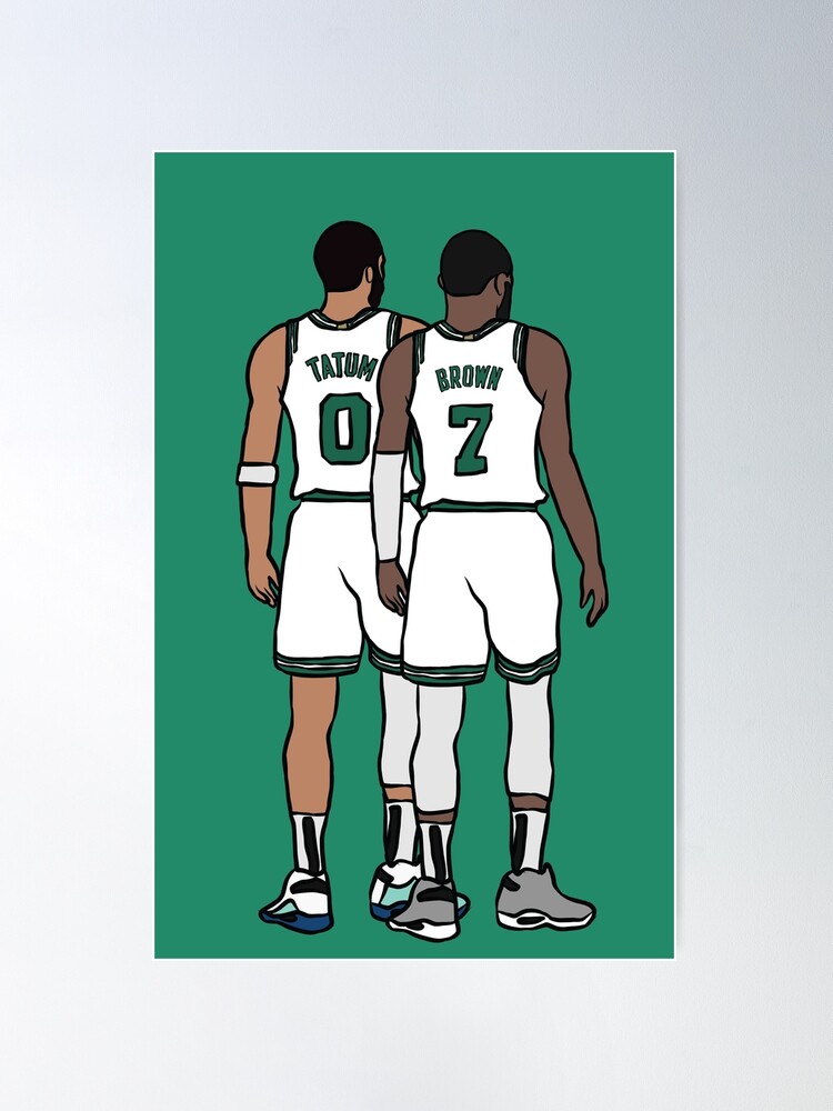 Jayson Tatum Pointing Up (White) Poster for Sale by RatTrapTees