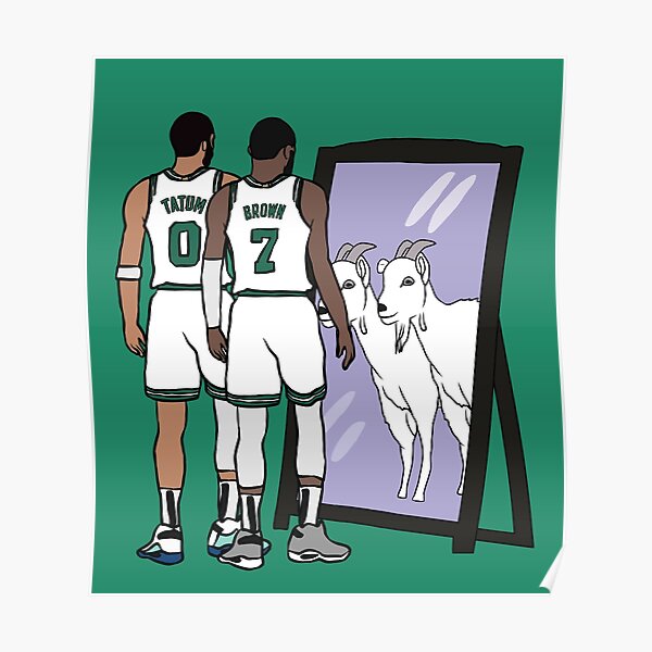 Jayson Tatum Pointing Up (White) Poster for Sale by RatTrapTees