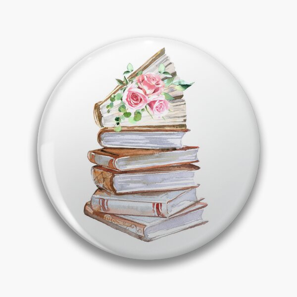 Item preview, Floral Book Stack Sticker designed and sold by BookishTrove.