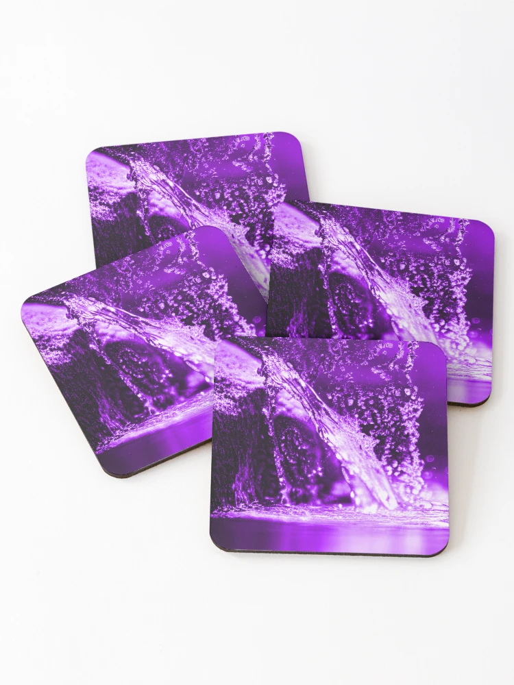 Thumbnail 1 of 5, Coasters (Set of 4), Violet Splash designed and sold by TiltedCode.