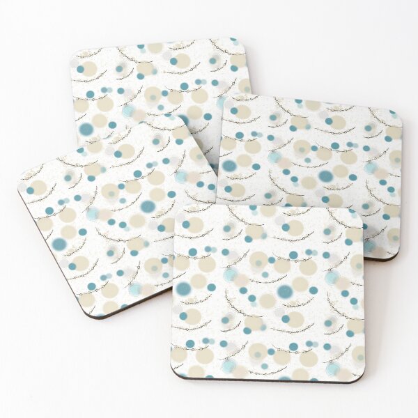 Item preview, blue and beige new year garlands seamless pattern designed and sold by Yana Mustafina | Boho Soulful Designs.