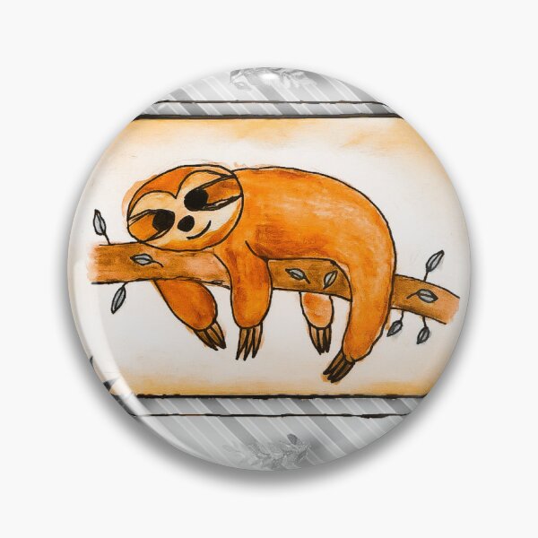 Item preview, Stripy Amber Sloth designed and sold by CrystalsArtPaws.