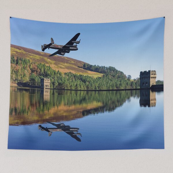 Item preview, Lancaster Bomber over Derwent Dam designed and sold by galpinimages.