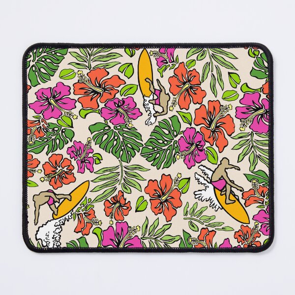 Item preview, Surf Pareau Hawaiian Hibiscus Surfing - Coarl and Fuchsia designed and sold by DriveIndustries.