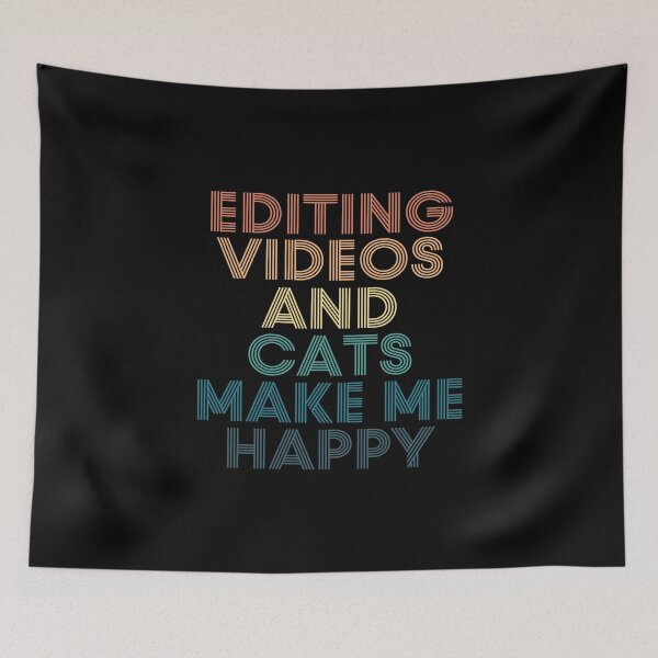 Item preview, Editing Videos And Cats Make Me Happy designed and sold by kindxinn.