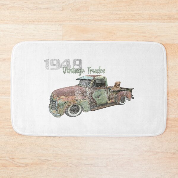 Item preview, RUSTY OLD PICKUP TRUCK, 1949, VINTAGE PICK UP, TRUCK DRIVER, PICK UP TRUCK with DOG designed and sold by classic car craze.