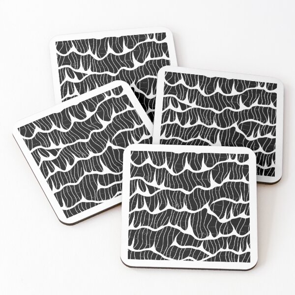 Item preview, black and white wavy pattern designed and sold by Mike Kiev art.