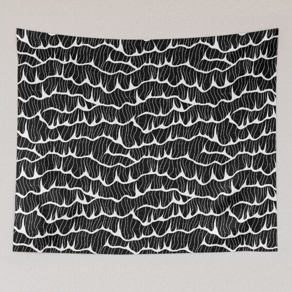 Item preview, black and white wavy pattern designed and sold by Mike Kiev art.