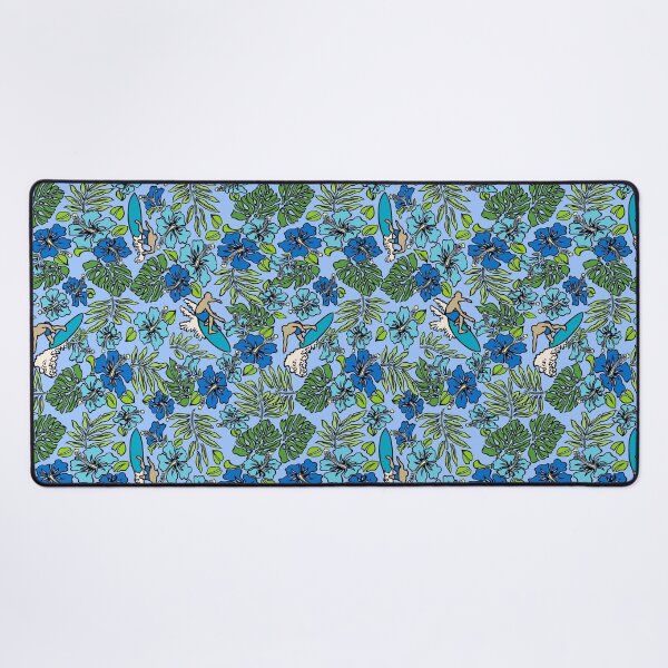 Item preview, Surf Pareau Hawaiian Hibiscus Surfing - Blue and Turquoise designed and sold by DriveIndustries.
