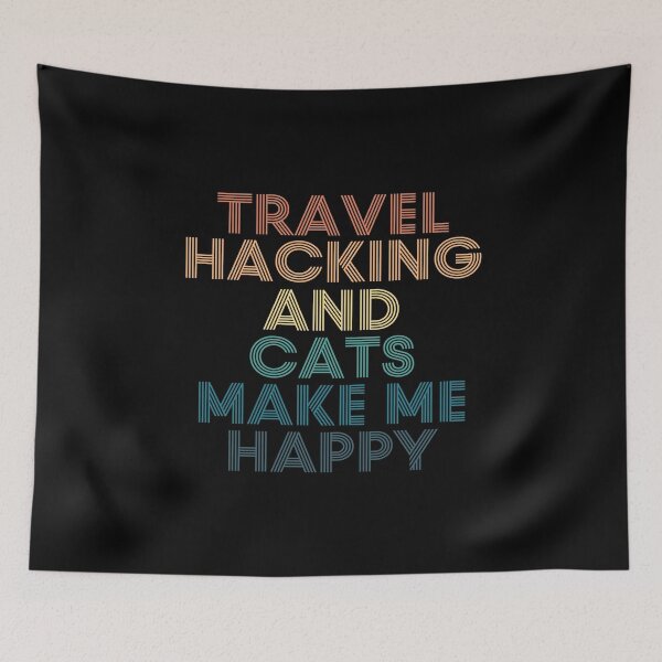 Item preview, Travel Hacking And Cats Make Me Happy designed and sold by kindxinn.