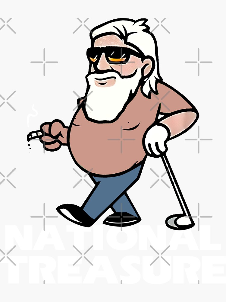 &ldquo;John Daly National Treasure&rdquo; Sticker for Sale by cretenmootyd | Redbubble