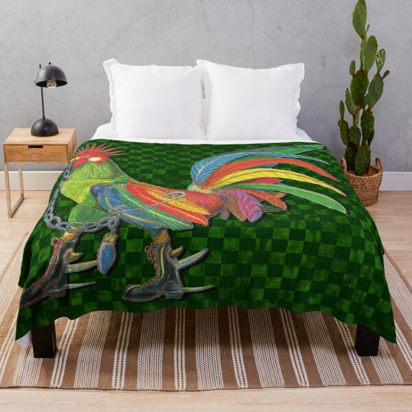 Artikelvorschau, Punky Rooster Basic on Forrest Green Checkered Colors Dark entworfen und verkauft von AJLeibengeist.