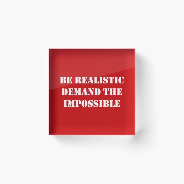 Item preview, Be Realistic, Demand The Impossible Che Guevara Quote Red designed and sold by Tony Cisse.