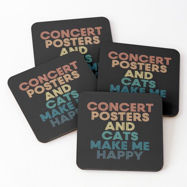 Item preview, Concert Posters And Cats Make Me Happy designed and sold by kindxinn.