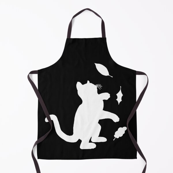 Item preview, White Cat Playing With Leaves Silhouette designed and sold by VoilaDalilah.