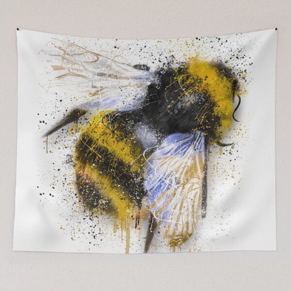 Item preview, Yellow Bee Splatter Print designed and sold by Pics-squiggles.