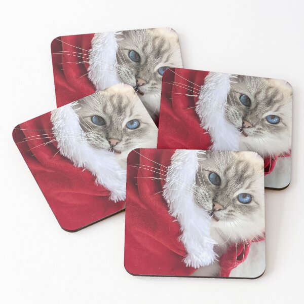 Item preview, Funny Christmas Santa ragdoll cat designed and sold by Fluffycat2020.