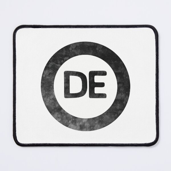 Item preview, Deleware DE distressed black and white circle designed and sold by Krista Robertson.