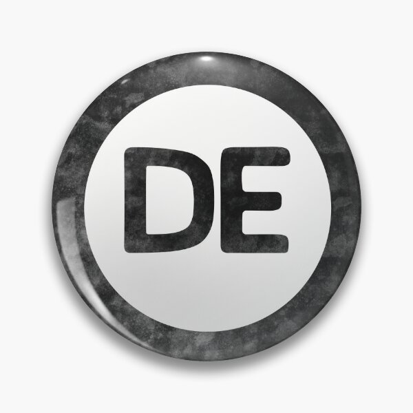 Item preview, Deleware DE distressed black and white circle designed and sold by Krista Robertson.