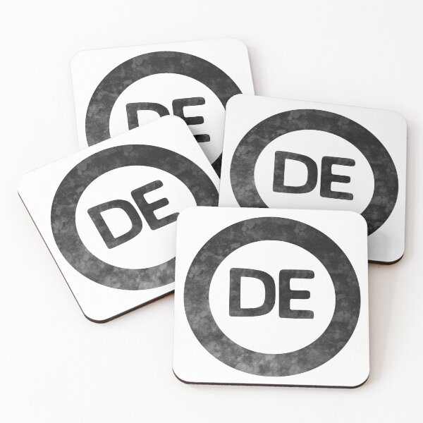 Item preview, Deleware DE distressed black and white circle designed and sold by Krista Robertson.