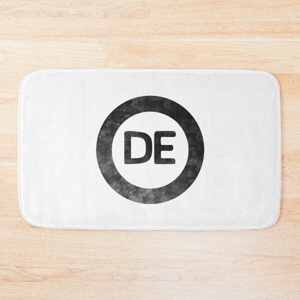 Item preview, Deleware DE distressed black and white circle designed and sold by Krista Robertson.
