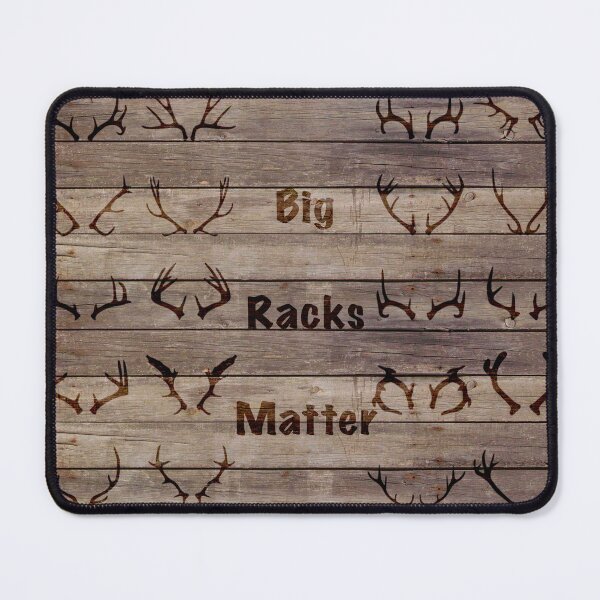 Item preview,  Big racks matter- wood planked funny hunting quote design- antlers designed and sold by Inktown.