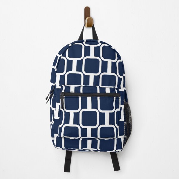 Item preview, Mod Links Midcentury Geometric Pattern in Nautical Navy Blue and White designed and sold by kierkegaard.