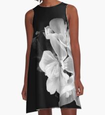 Geranium in black and white A-Line Dress