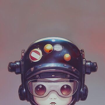 Artwork thumbnail, Cartoon Space Cadet with cool helmet by guidonr1